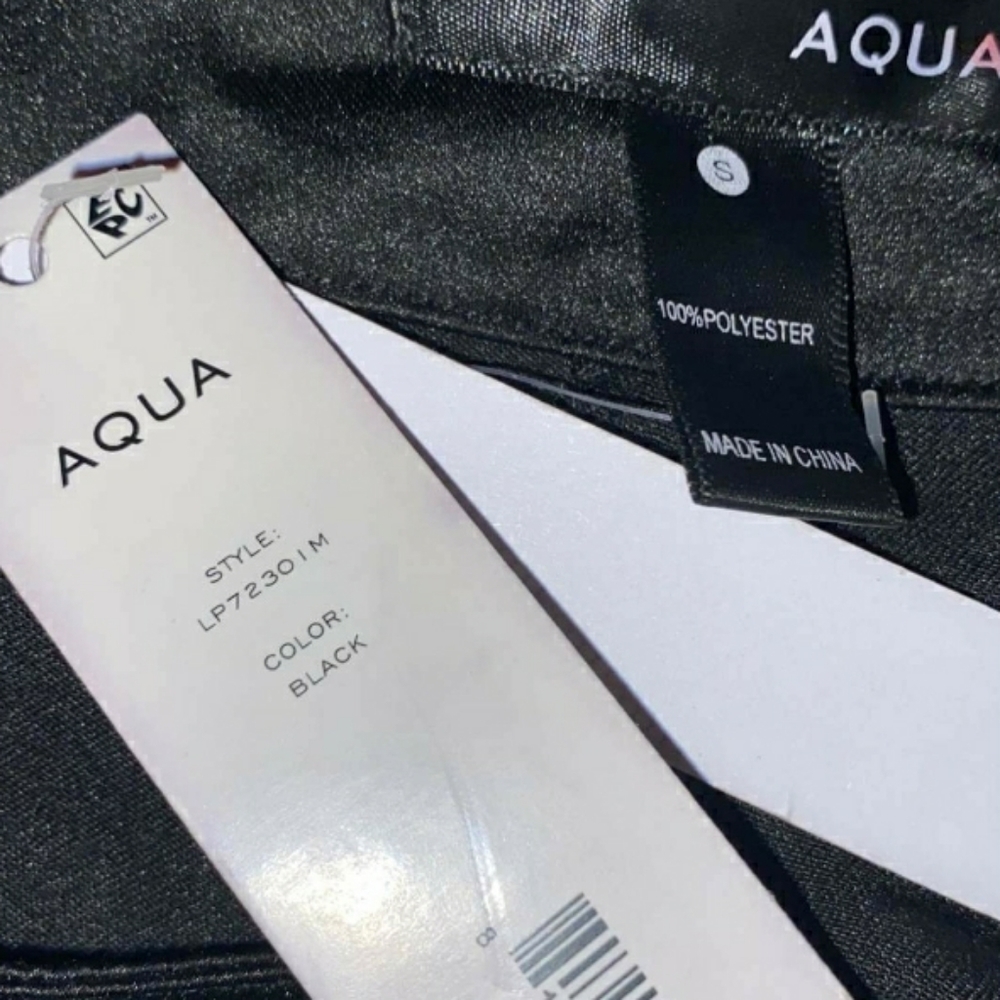 Aqua Satin Cargo Jogger Pants - Picture 13 of 13
